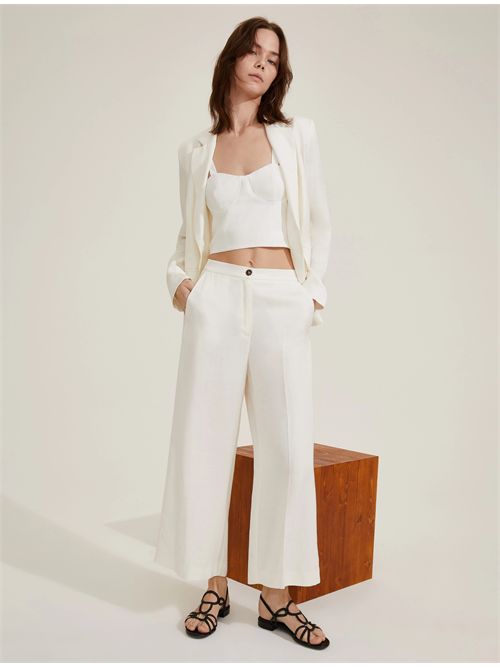 pants woman white EMME MARELLA | ELETTRA2305/001